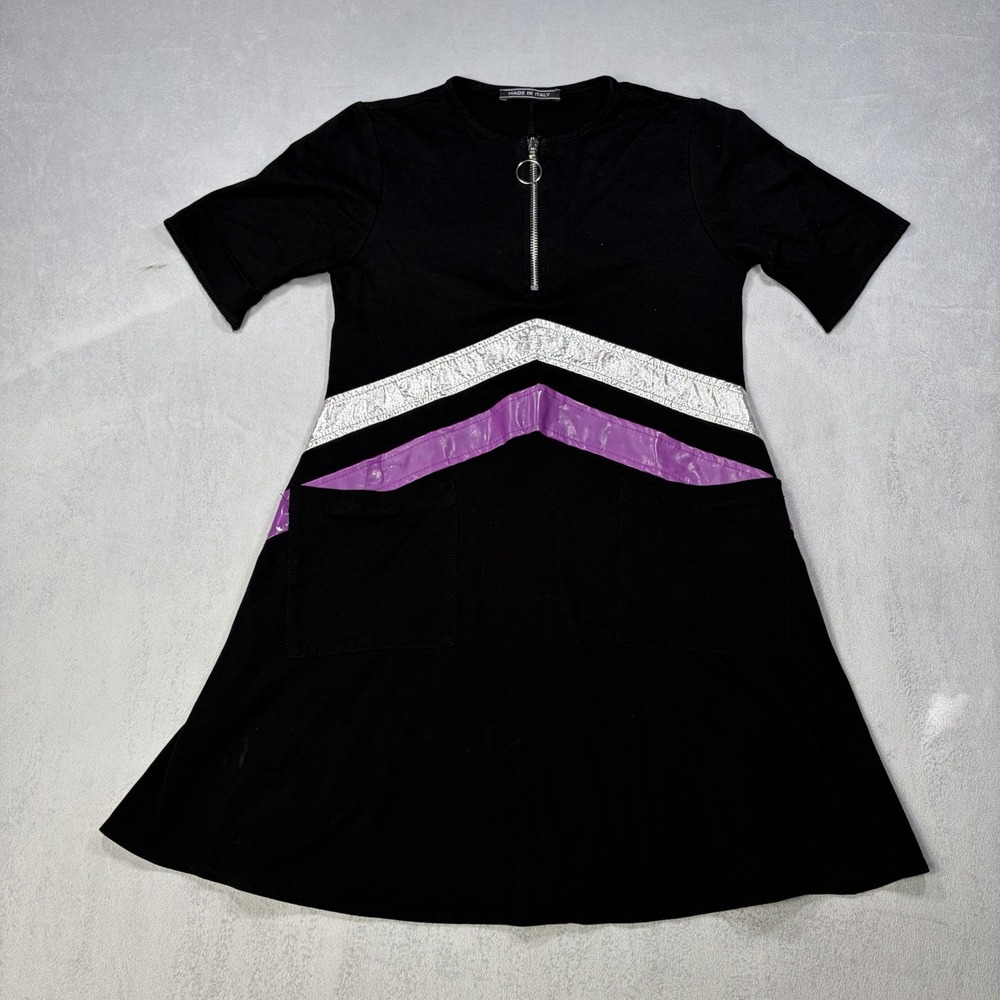 Made In Italy women's Short Sleeve Dress Size Medium Black